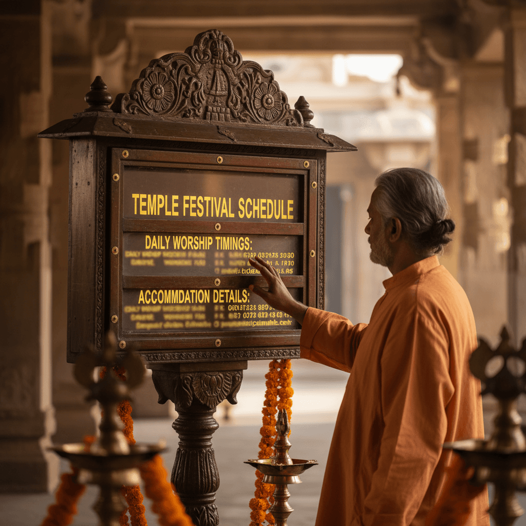 Cultural and spiritual explanation at temple